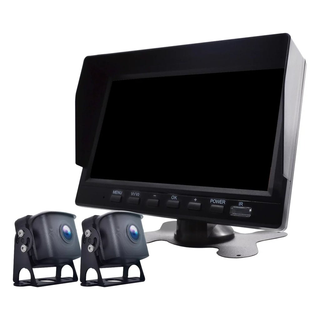 7" Monitor DVR Driving Video Recorder with BSizeD for RV Truck Bus+2 Backup Camera