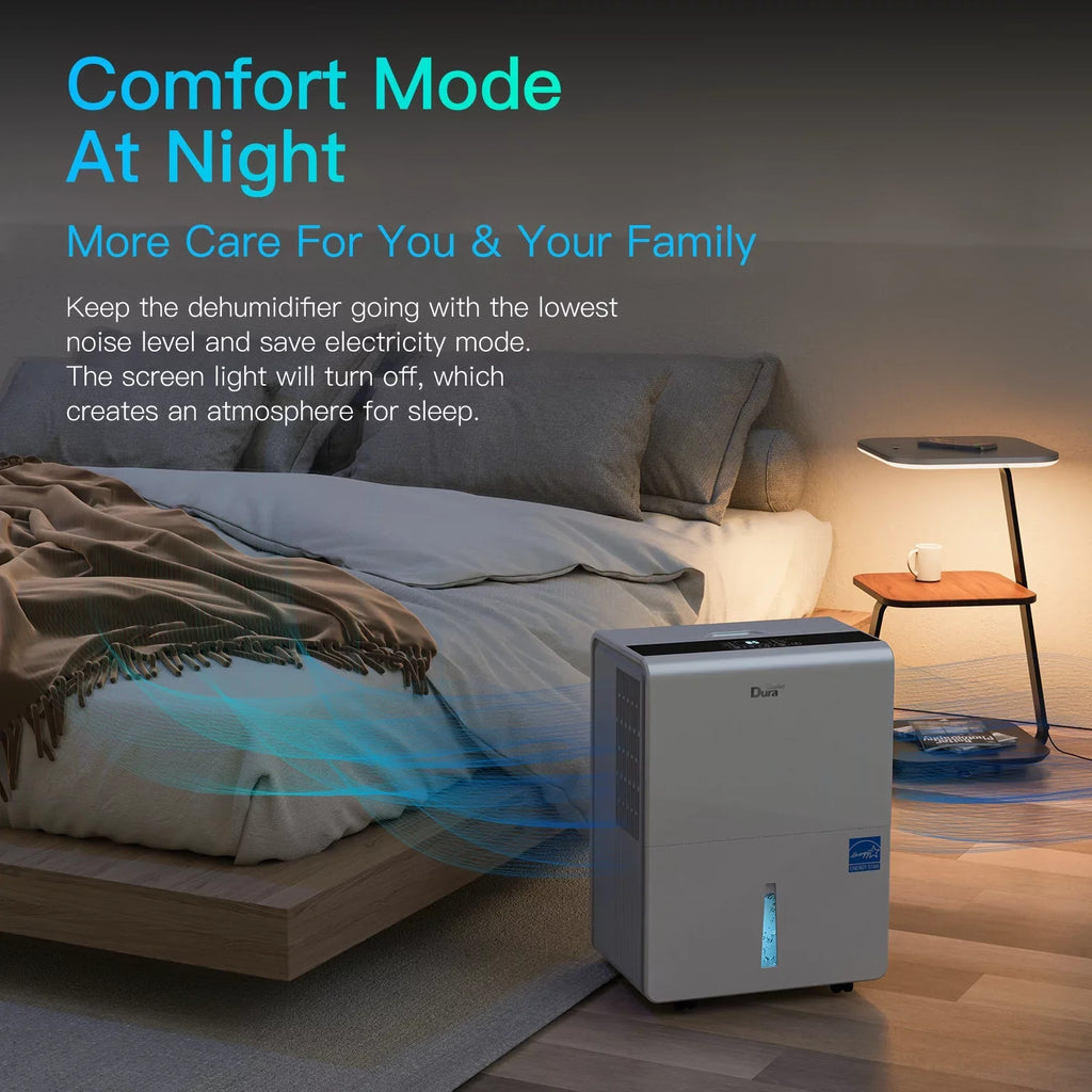 DuraComfort Dehumidifier for Basement,up to 3000 Sizeq.ft 35 Pint (50 Pint 2012 DOE Sizetandard) Dehumidifiers with WIFI