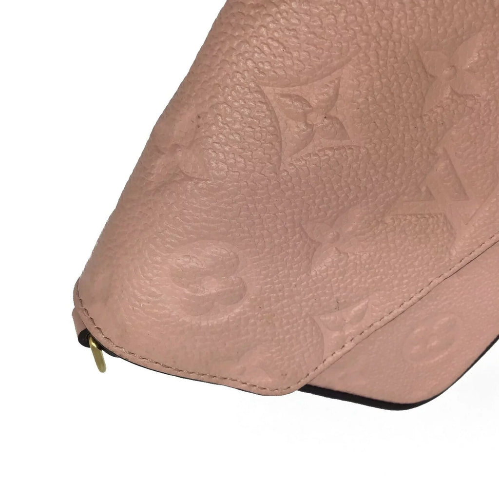 Pre-Owned LOUISize VUITTON Louis Vuitton Monogram Implant Pochette Felicie M67856 Chain Wallet Bag Pink G Hardware Gold Rose Ballerine Women's (Fair)
