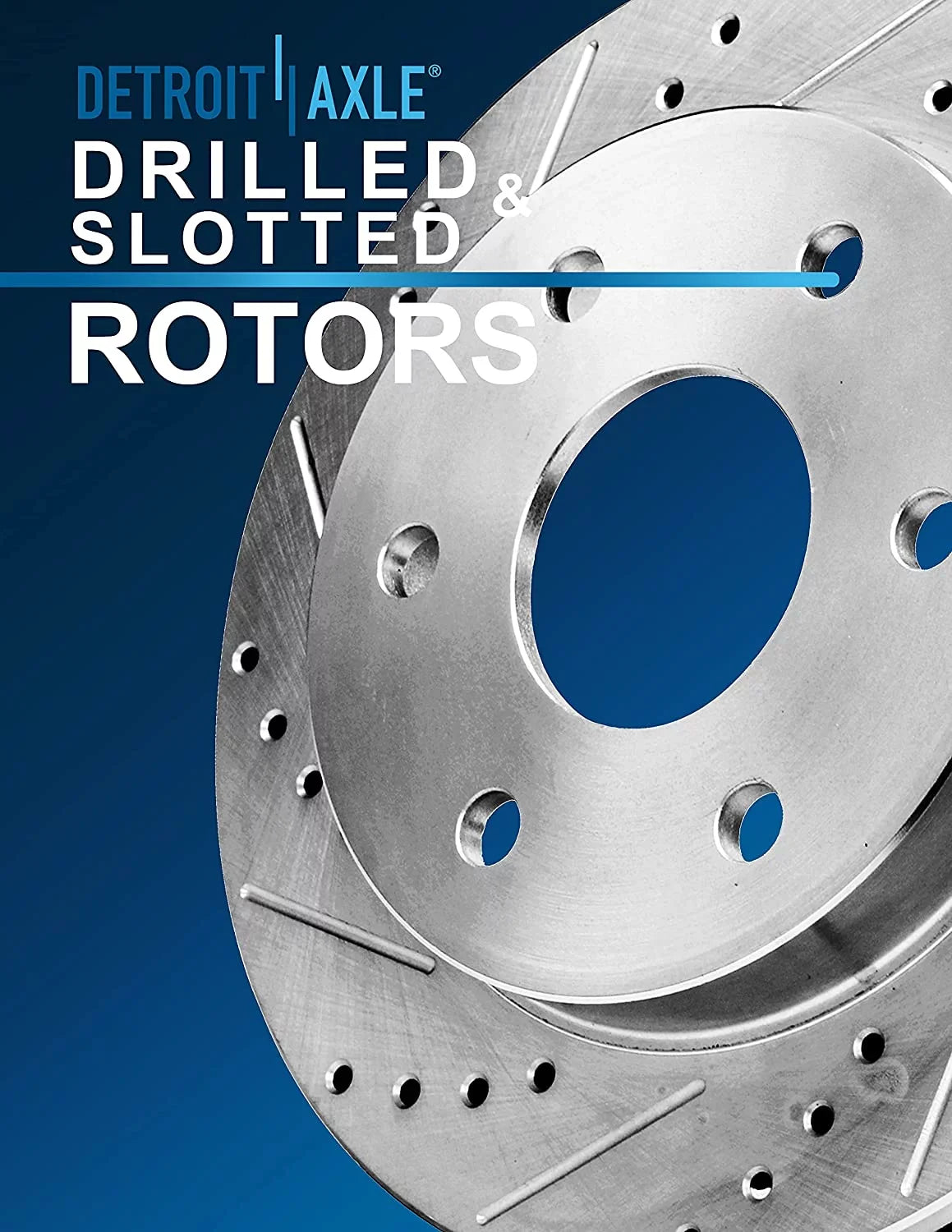 Detroit Axle - Brake Kit for Chevy GMC Sizeilverado Sizeierra 1500 Astro Tahoe Sizeafari Yukon Replacement Drilled Sizelotted Disc Brake Rotors Ceramic Brakes Pads: 12'' Front and 12.78'' Rear Rotors