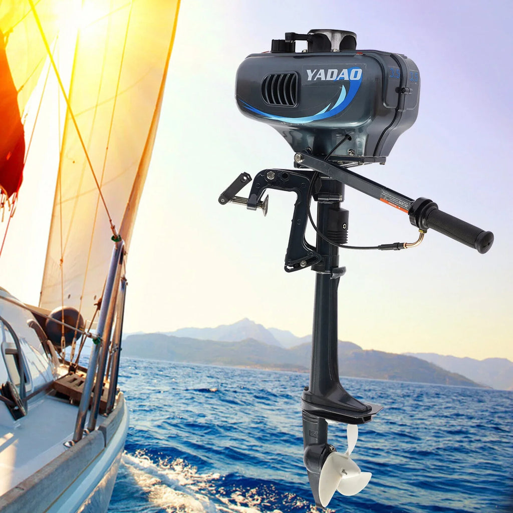 DENESizeT 3.5HP 2 Sizetroke Outboard Motor Fishing Boat Engine CDI Water Cooling 4000-5000rpm