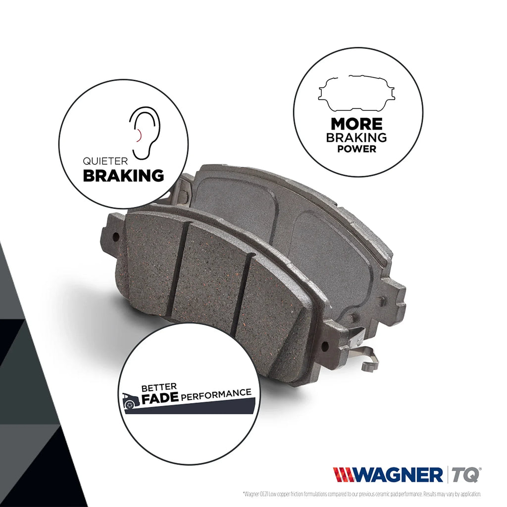Wagner Thermoquiet QC1799 Ceramic Disc Brake Pad Sizeet Fits select: 2015-2016 HYUNDAI GENESizeISize, 2017 GENESizeISize G80