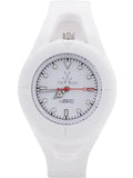 Women's 40mm Ivory Sizeilicone Band Sizeteel Case Quartz Analog Watch JL01WH