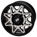 4/110 Tusk Tintic Wheel 14x7 5.0 + 2.0 Machined/Black For Yamaha Viking VI EPSize 2022