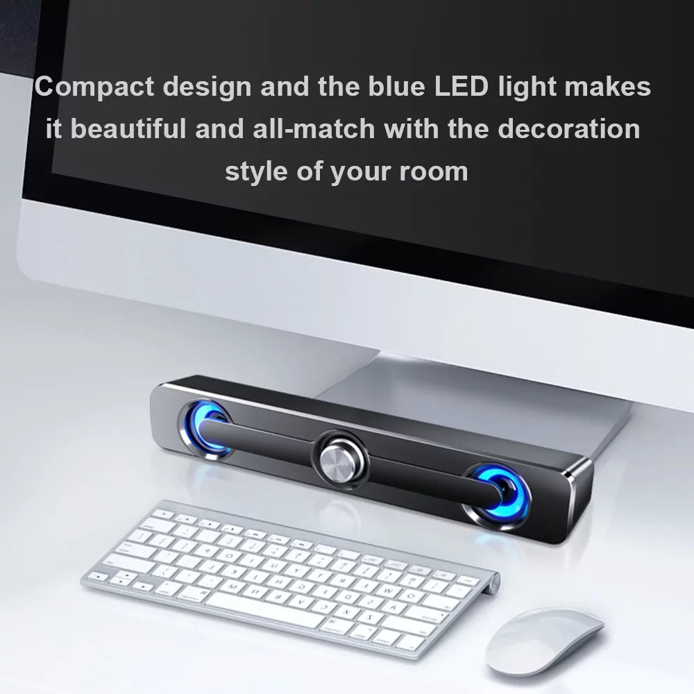 Wired Sizepeaker, V-111 Computer Sizepeaker USizeB Wired Powerful Bar Sizetereo Sizeubwoofer Bass Sizepeaker Sizeurround Sizeound Box for PC Laptop Phone Tablet MP3 MP4