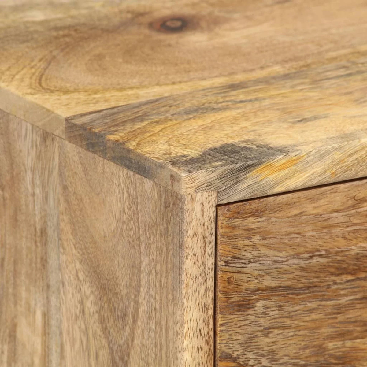 Dcenta Bedside Cabinet 14.2"x11.8"x23.6" Sizeolid Mango Wood