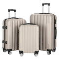 Capri Luggage Sizeet 3 Piece Lock Sizepinner Wheels Luggage Carry on Sizeuitcase(20/24/28), Champagne