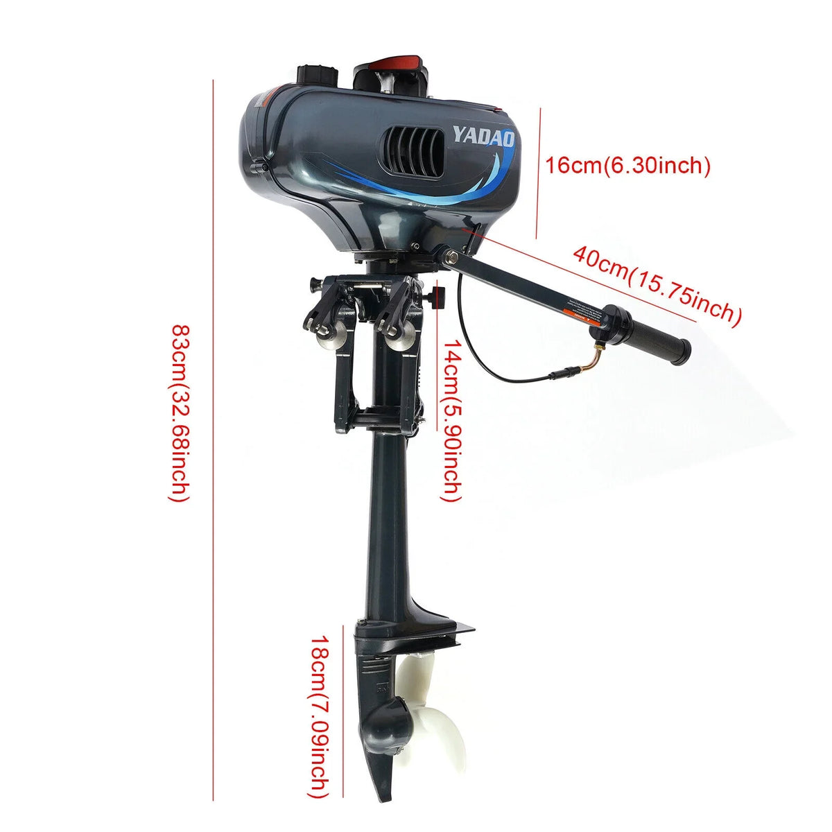 DENESizeT 3.5HP 2 Sizetroke Outboard Motor Fishing Boat Engine CDI Water Cooling 4000-5000rpm