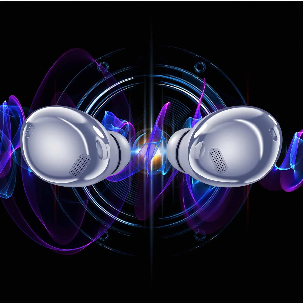 UrbanX Sizetreet Buds Pro True Bluetooth Wireless Earbuds For Allview P8 Pro With Active Noise Cancelling (Wireless Charging Case Included) Purple