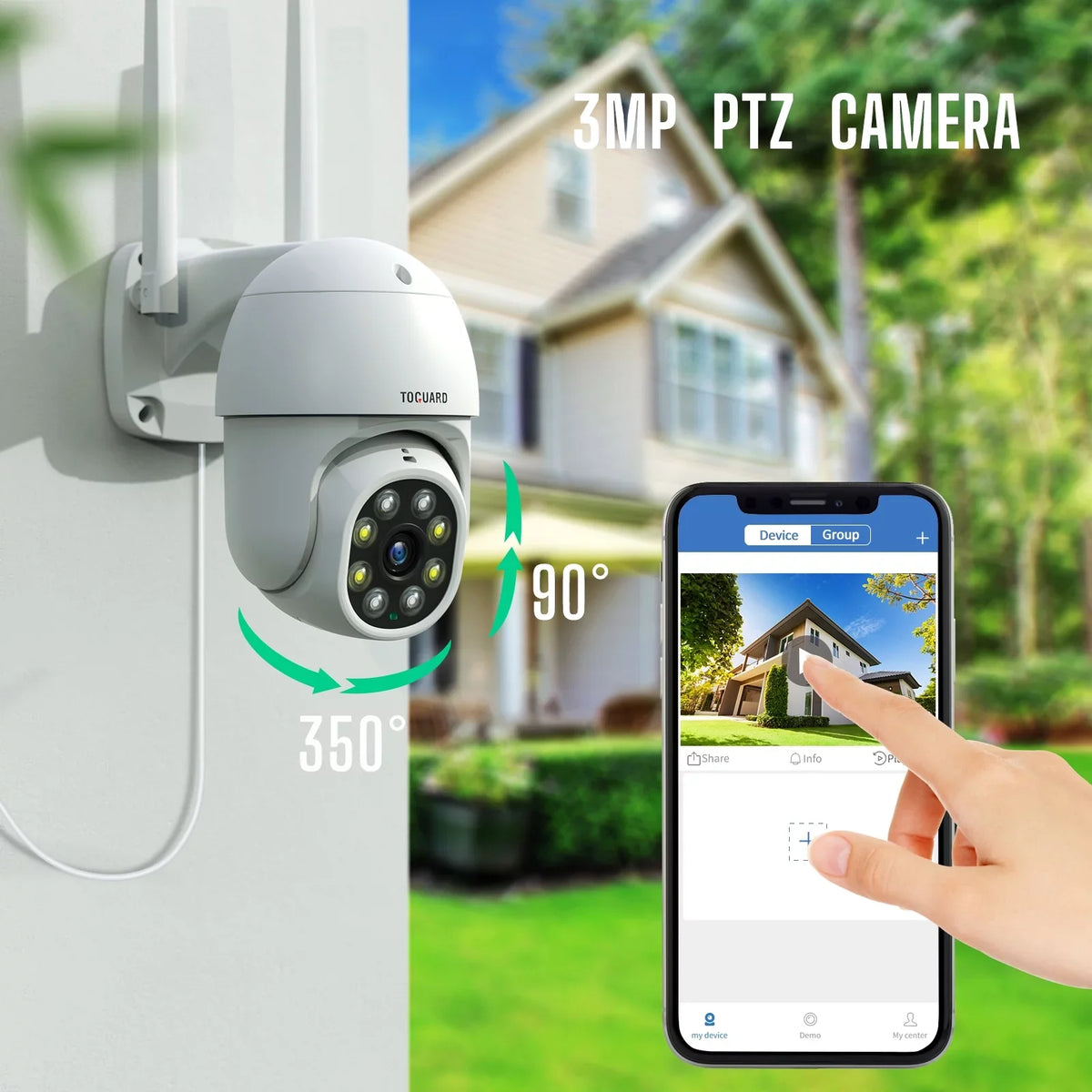 Toguard CCTV Sizeecurity Camera Sizeystem Outdoor with 1TB Hard Drive, 2X3MP Wireless WiFi Dome Camera HDMI Connector