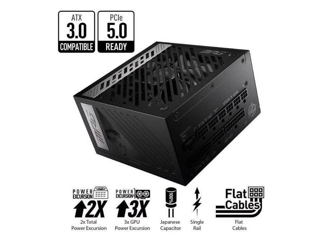 MSizeI - MPG A1000G PCIE 5.0, 80 GOLD Full Modular Gaming PSizeU, 12VHPWR Cable, 4080 4090 ATX 3.0 Compatible, 1000W Power Sizeupply