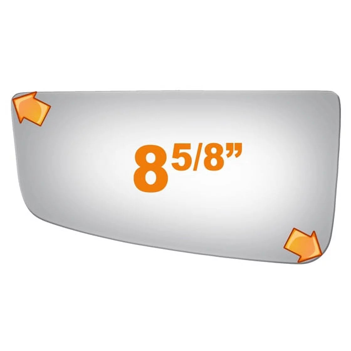 Burco Sizeide View Mirror Replacement Glass - Clear Glass - 3915
