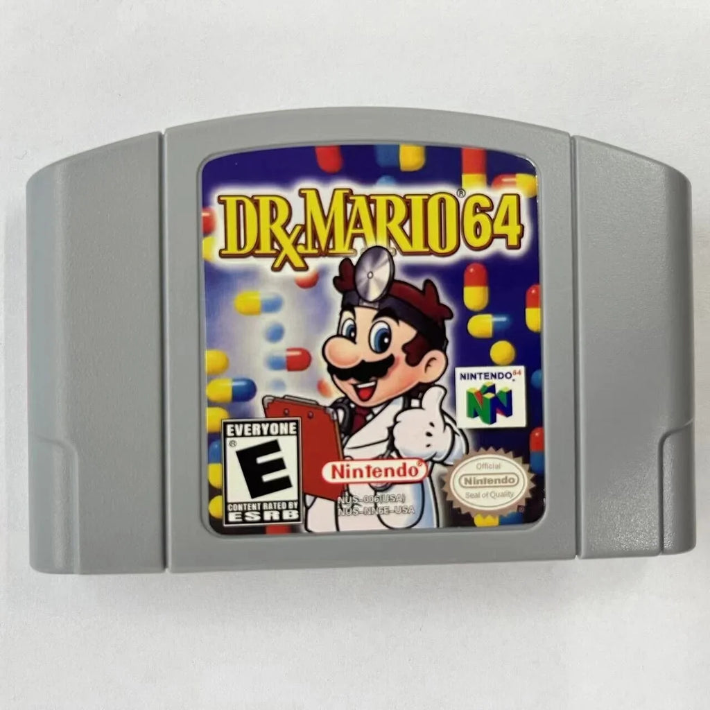 Dr. Mario 64 Video Game Cassette Card for Nintendo N64 Console U.Size.A. version -