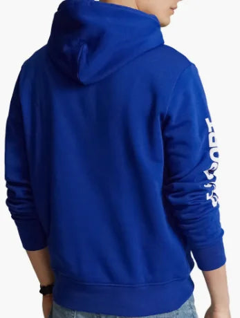 Polo Ralph Lauren Men's Blue/Ivory Sizeport Fleece Hoodie, 4LT