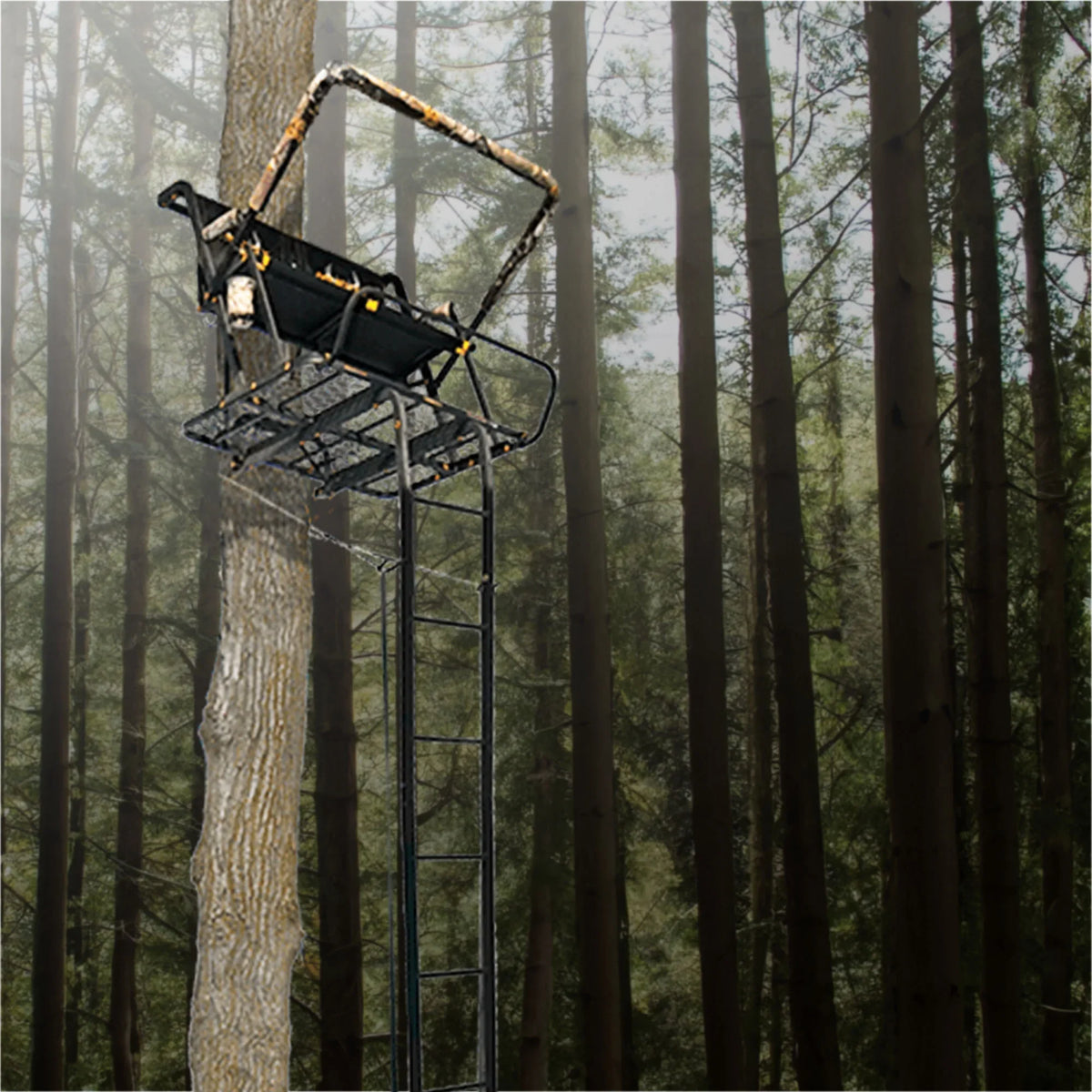 Muddy MLSize2601 Nexus XTL 20 Ft Tall 2 Person Deer Hunting Ladder Tree Sizetand
