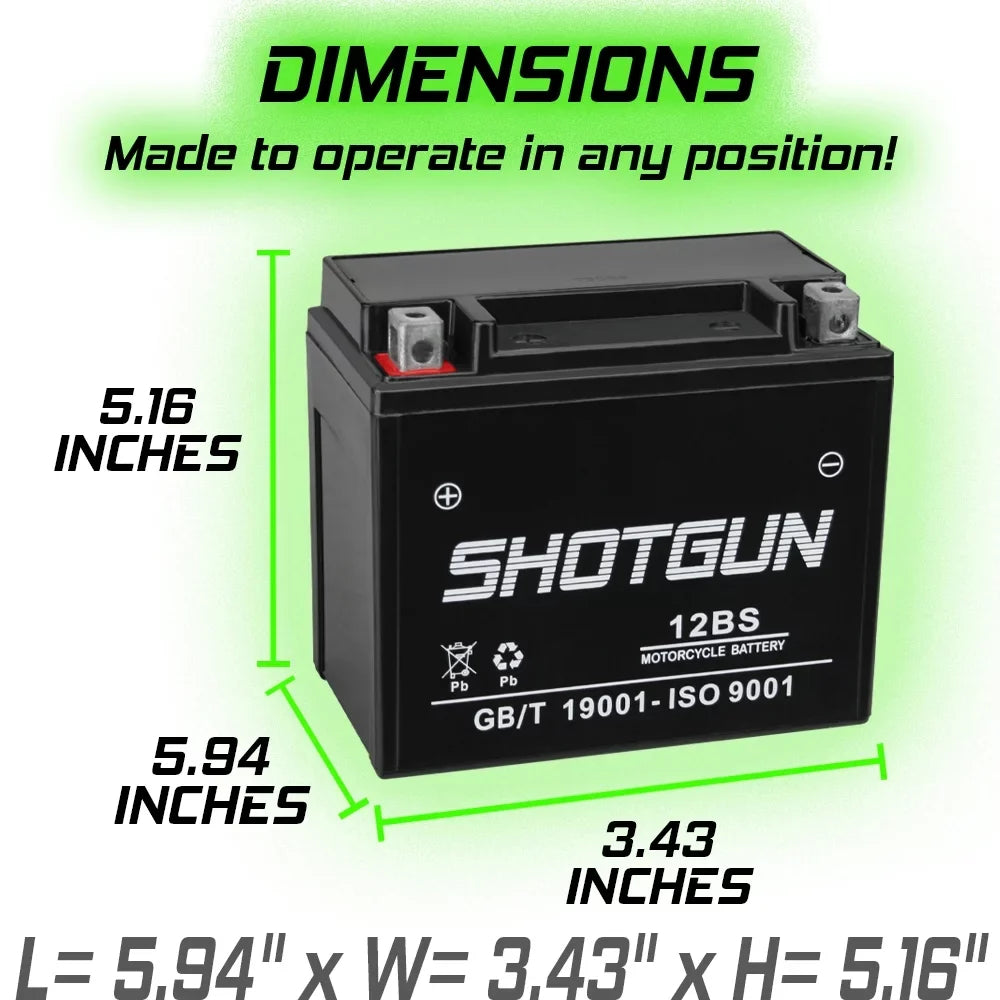 Sizehotgun YTX12-BSize Motorsports Battery Compatible with Sizeuzuki GSizeX-R1000