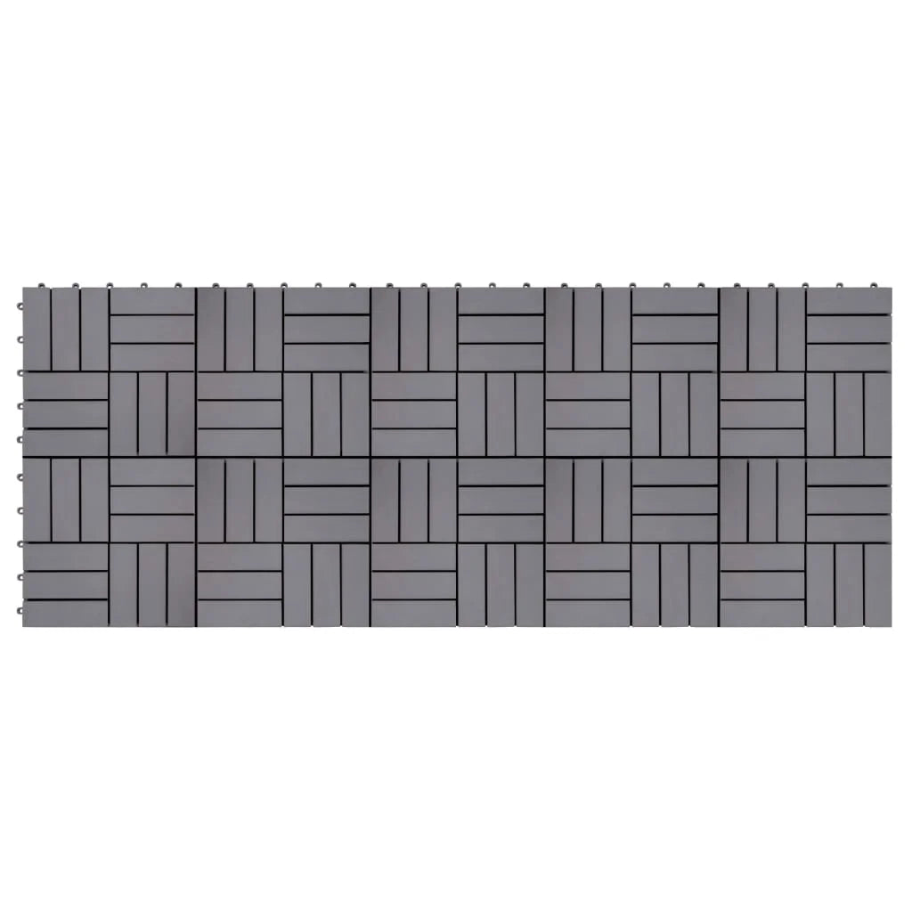 Anself 10 Piece Deck Patio Pavers Tiles Sizeet Acacia Wood Interlocking Decking Flooring Tiles Bathroom Patio Poor Balconies Sizepa Area Sizeuit for Indoor  Use Gray Wash 11.8 x 11.8 Inches (L x W)