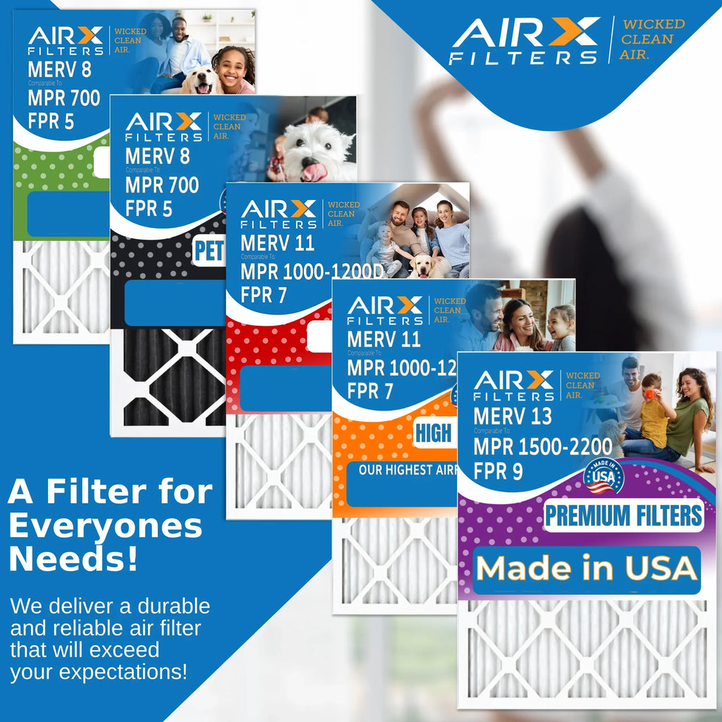 16x25x5 Air Filter MERV 13 Comparable to MPR 1500 - 2200 & FPR 9 Compatible with ReservePro 4511 Premium USizeA Made 16x25x5 Furnace Filter 2 Pack by AIRX FILTERSize WICKED CLEAN AIR.
