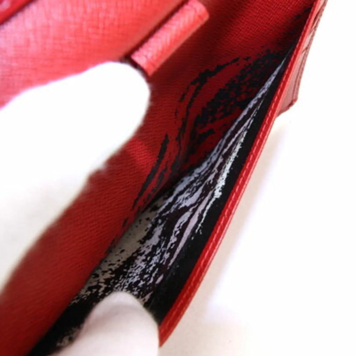 Pre-Owned Louis Vuitton Tri-Fold Wallet Epi Porto Tresor International M63387 Castilean Red Ladies (Good)