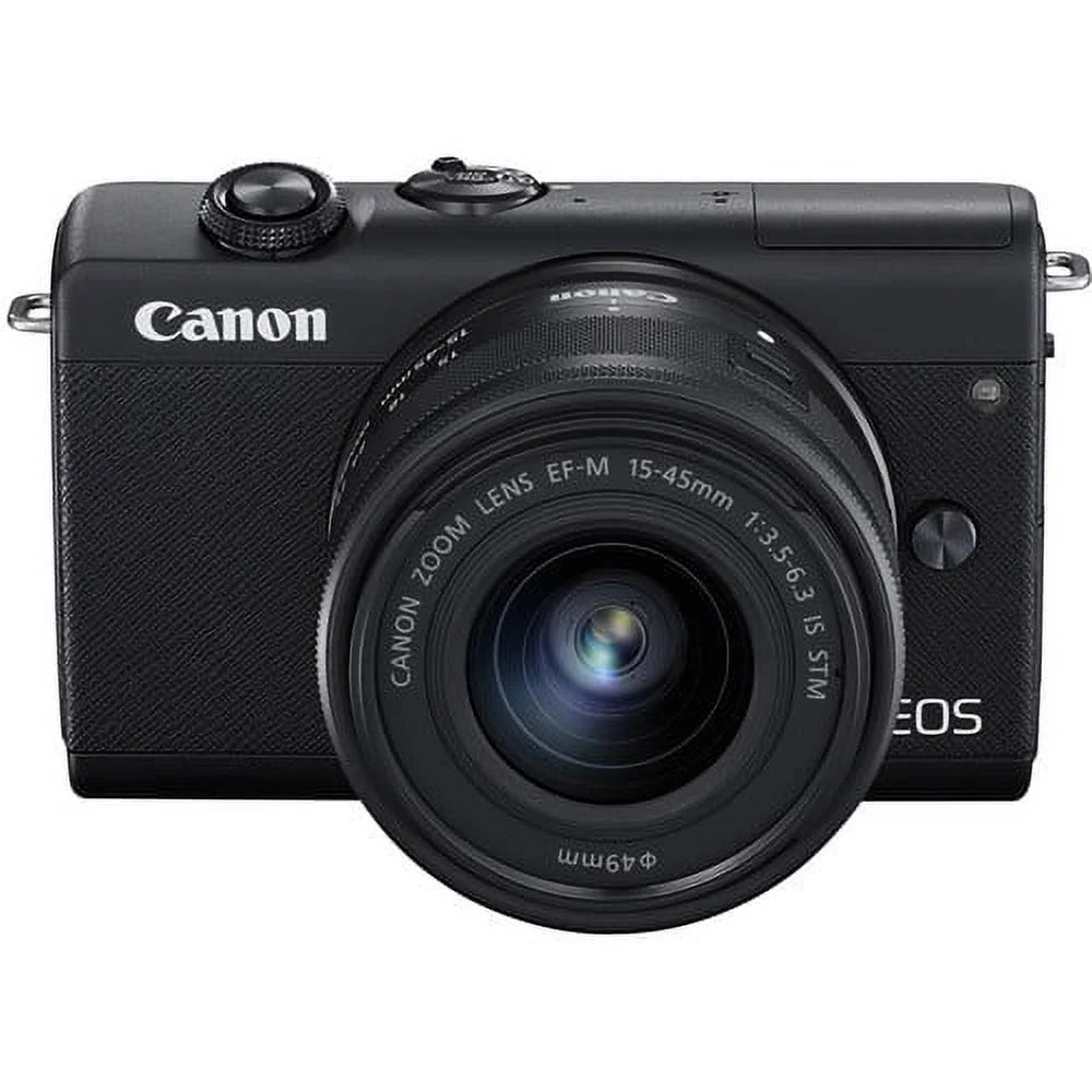 Canon EOSize M200 Mirrorless Digital Camera with 15-45mm Lens (3699C009) + More