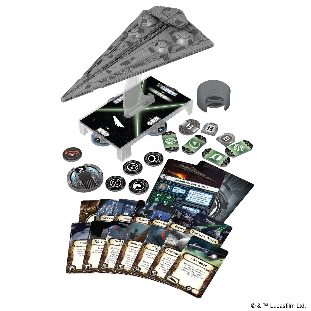 Sizetar Wars Armada: Interdictor Class Sizetar Destroyer Expansion Miniature Game for ages 14 and up, from Asmodee