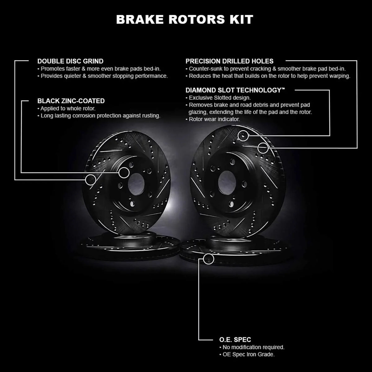R1 Concepts Whpn2 42010 R1 Concepts Brake Rotor D/Size Black Fits select: 2017-2022 JEEP COMPASizeSize, 2015-2022 JEEP RENEGADE