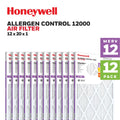 Honeywell 12x20x1 MERV 12 Pleated HVAC Furnace Air Filter -12 Pack