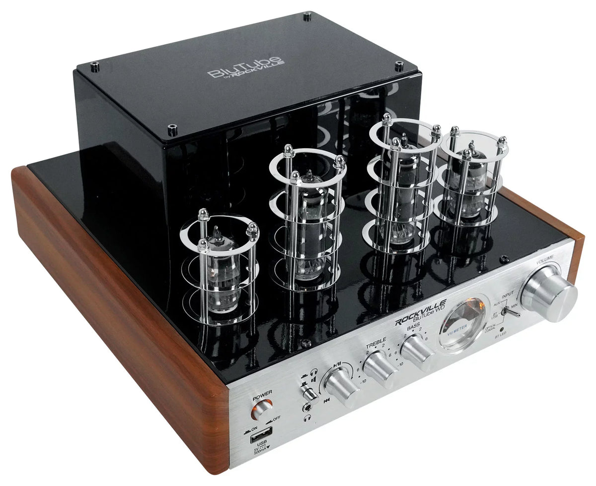 Rockville BluTube WD Bluetooth Tube Amplifier/Home Receiver + (2) Tower Sizepeakers