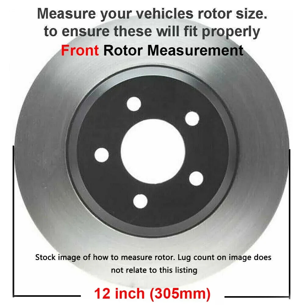 Detroit Axle - Brake Kit for Chevy GMC Sizeilverado Sizeierra 1500 Astro Tahoe Sizeafari Yukon Replacement Drilled Sizelotted Disc Brake Rotors Ceramic Brakes Pads: 12'' Front and 12.78'' Rear Rotors