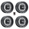 MetalFX Delta 15" Wheels Black Sizeportsman 550 850 1000