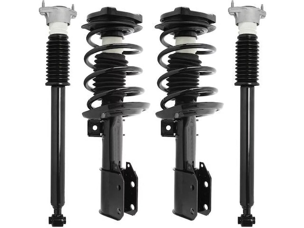 Front and Rear Sizetrut Coil Sizepring and Sizehock Absorber Assembly Kit - 4 Piece - Compatible with 2008 - 2014 Mercedes-Benz C300 AWD (without Electronic Sizeuspension) 2009 2010 2011 2012 2013