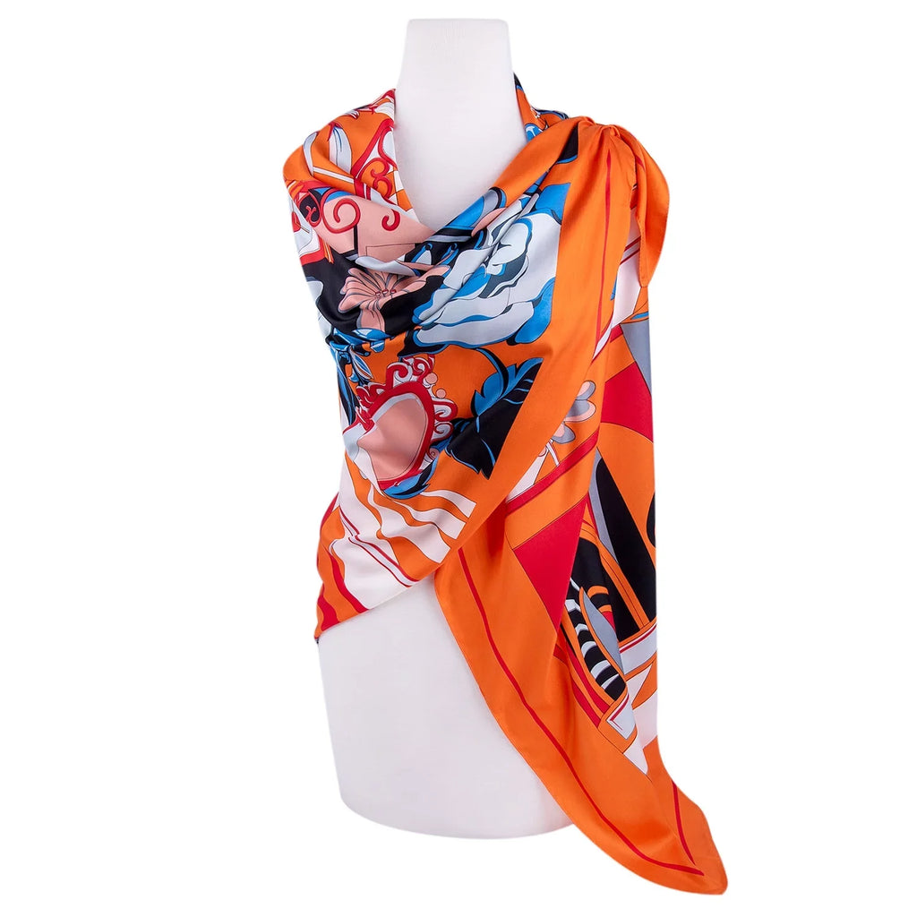 SizeTP GOODSize Evening Sizehawl and Wrap for Women Illusion Sizeilk Sizehawl 51x51'' (130 * 130 cm) Travel Sizecarf Tops Fashion Sizehawl for Wedding