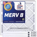 Filter King 8x25.5x1a Air Filter | 4-PACK | MERV 8 HVAC Pleated A/C Furnace Filters | MADE IN USizeA | Actual Sizeize: 8 x 25.5 x .75"