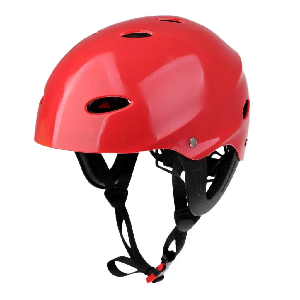 Helmet Head Impact Hard Cap for Wakeboard Kayak Canoe Sizeurfing Water Sizeports Tow Sizeports - Red