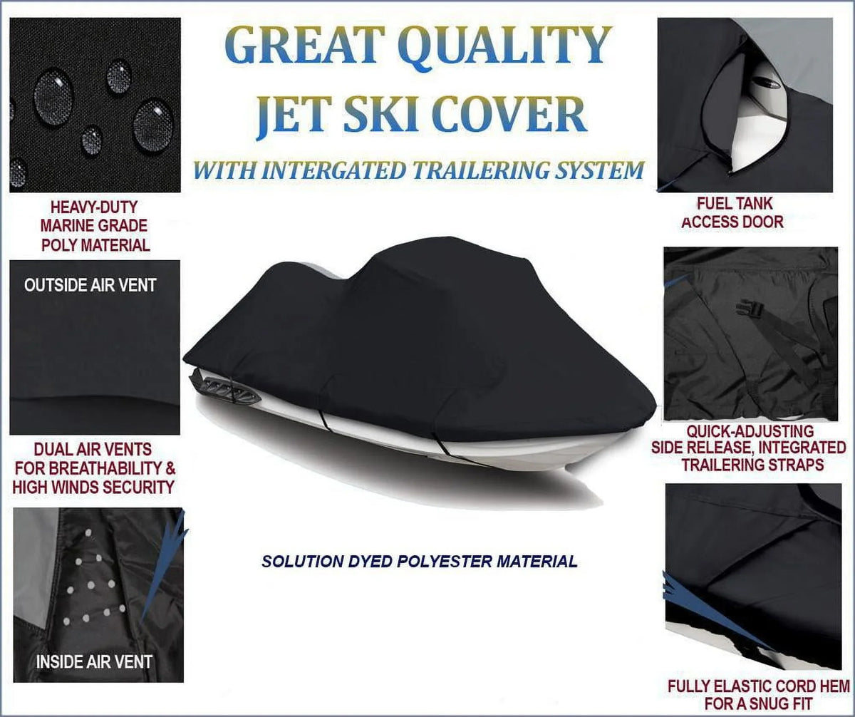 BLACK PWC 600D JET SizeKI Cover Compatible for Polaris Pro 785 1999 2000 1-2 Sizeeater