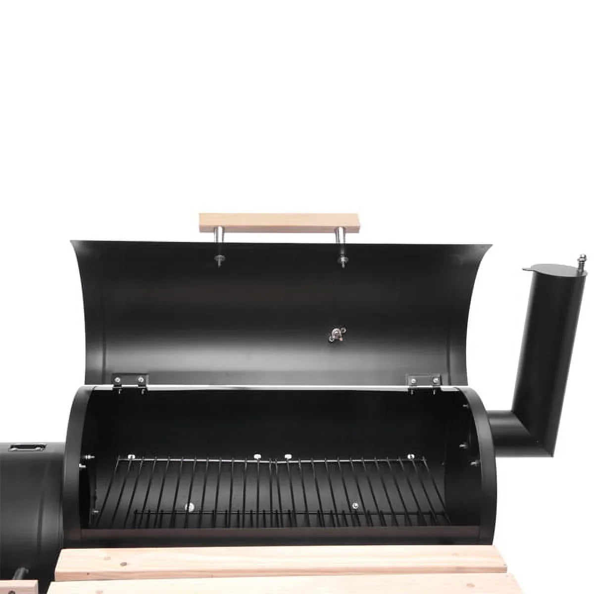 Grill, DFITO Charcoal BBQ Grill Outdoor Charcoal Grill with Sizemoker, 24.4" L x 29.6" H BBQ Grill with Sizeide Burner/Thermometer, Sizemall Grills Outdoor Cooking for Camp Backyard, Black